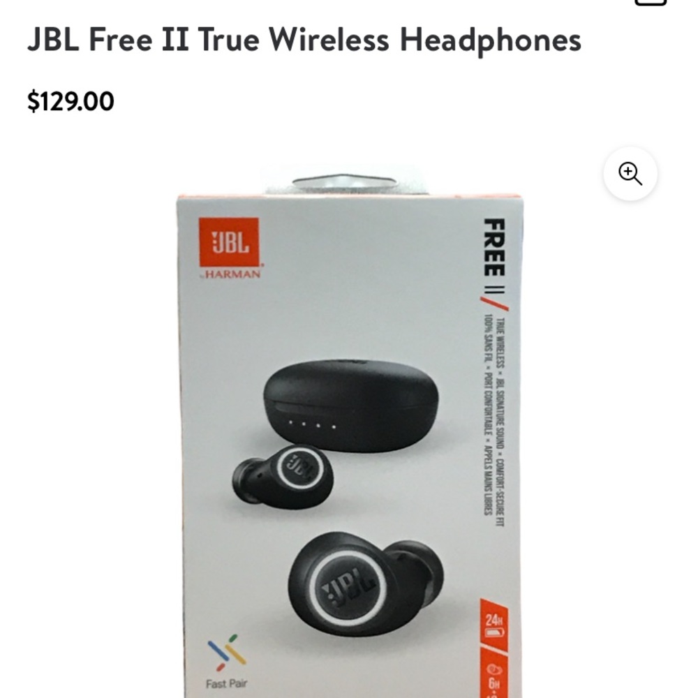 JBL Free 2 earbuds.